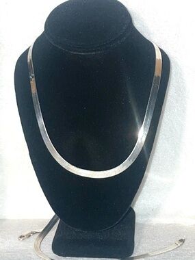 30” 925 Sterling Silver Herringbone Necklace
